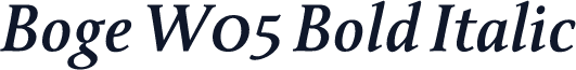 Boge W05 Bold Italic