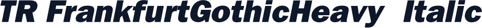 TR FrankfurtGothicHeavy  Italic