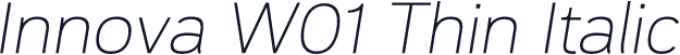 Innova W01 Thin Italic