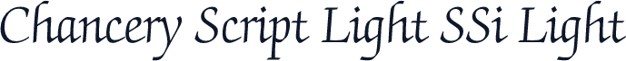 Chancery Script Light SSi Light