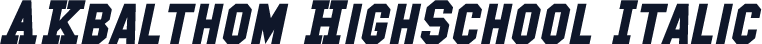 AKbalthom HighSchool Italic