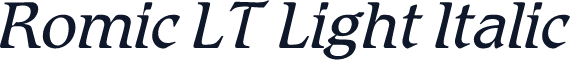 Romic LT Light Italic