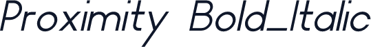 Proximity Bold_Italic