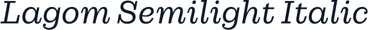 Lagom Semilight Italic