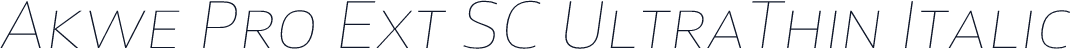 Akwe Pro Ext SC UltraThin Italic
