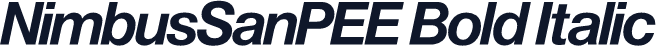 NimbusSanPEE Bold Italic