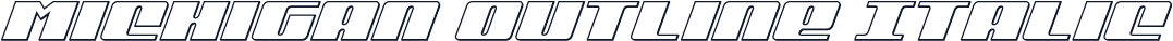 Michigan Outline Italic