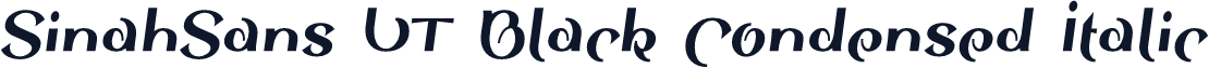 SinahSans LT Black Condensed Italic