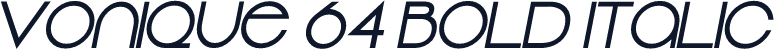Vonique 64 Bold Italic