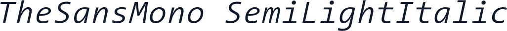 TheSansMono SemiLightItalic