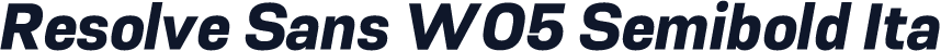 Resolve Sans W05 Semibold Ita