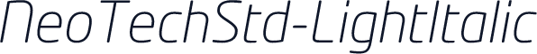 NeoTechStd-LightItalic