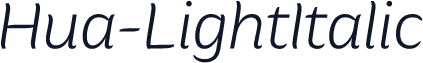 Hua-LightItalic