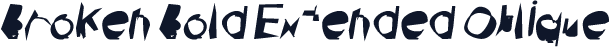 Broken Bold Extended Oblique
