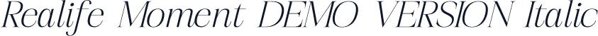 Realife Moment DEMO VERSION Italic