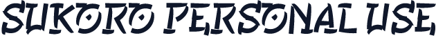 SUKORO PERSONAL USE