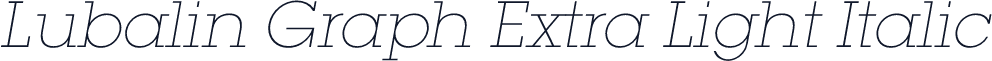 Lubalin Graph Extra Light Italic