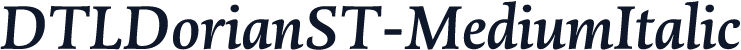 DTLDorianST-MediumItalic