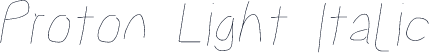 Proton Light Italic