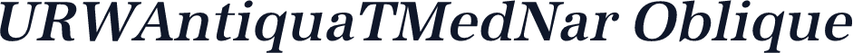 URWAntiquaTMedNar Oblique