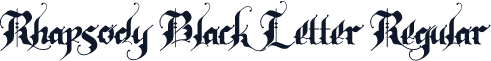Rhapsody Black Letter Regular