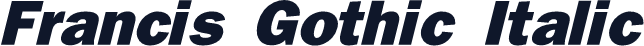 Francis Gothic Italic