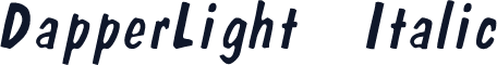 DapperLight   Italic