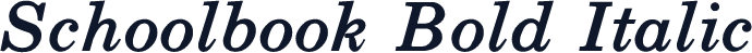 Schoolbook Bold Italic