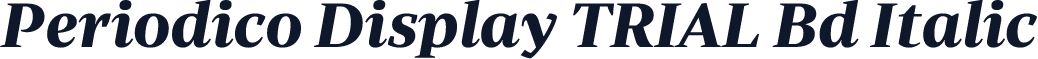 Periodico Display TRIAL Bd Italic