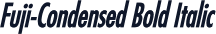 Fuji-Condensed Bold Italic
