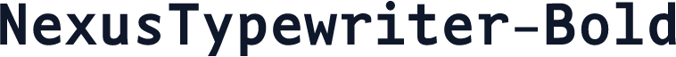NexusTypewriter-Bold