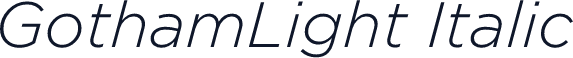 GothamLight Italic