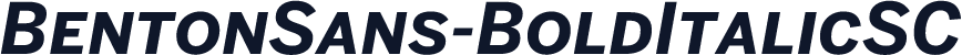 BentonSans-BoldItalicSC