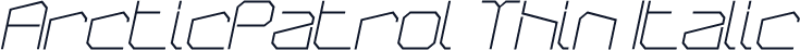 ArcticPatrol Thin Italic