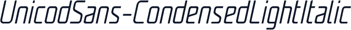 UnicodSans-CondensedLightItalic