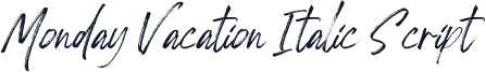 Monday Vacation Italic Script