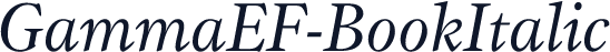 GammaEF-BookItalic