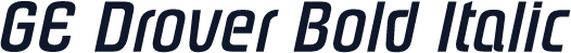 GE Drover Bold Italic