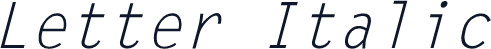 Letter Italic