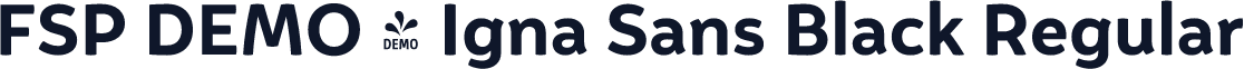 FSP DEMO - Igna Sans Black Regular