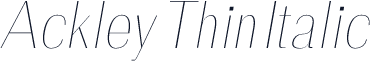 Ackley Thin Italic