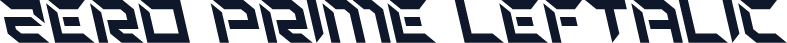 Zero Prime Leftalic