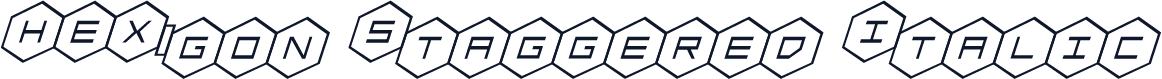 HEX:gon Staggered Italic