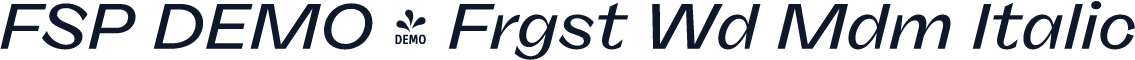 FSP DEMO - Frgst Wd Mdm Italic
