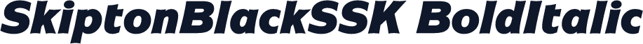 SkiptonBlackSSK BoldItalic