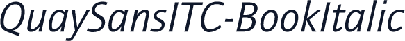 QuaySansITC-BookItalic