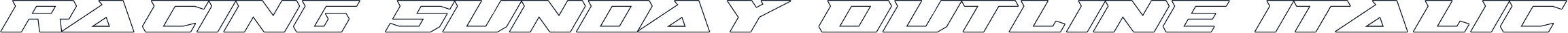Racing Sunday Outline Italic