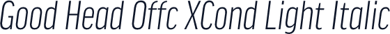 Good Head Offc XCond Light Italic