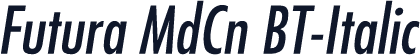 Futura MdCn BT-Italic