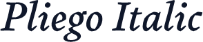 Pliego Italic